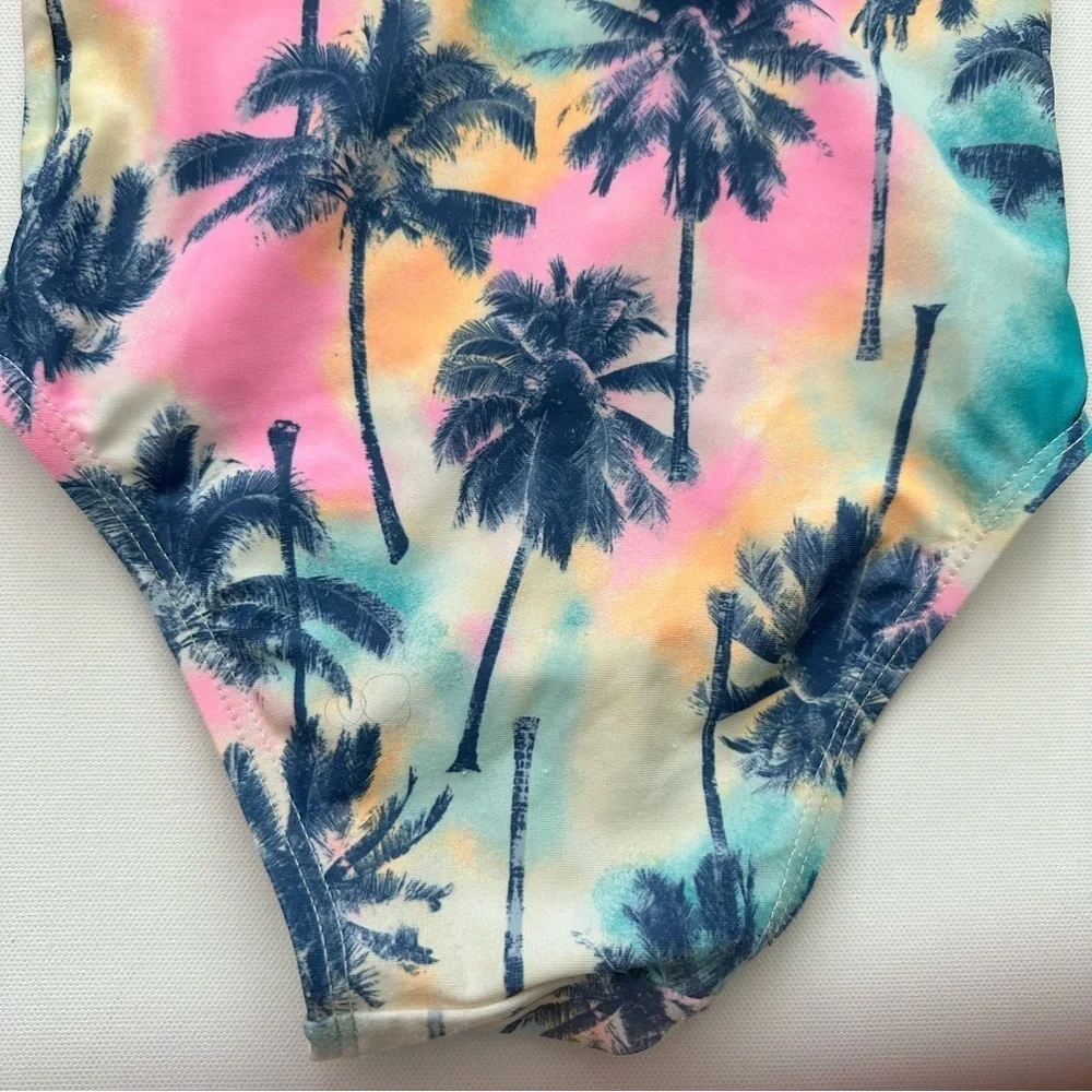 Old Navy Toddler Girl Palm Print One Piece Swimsuit Size 3T